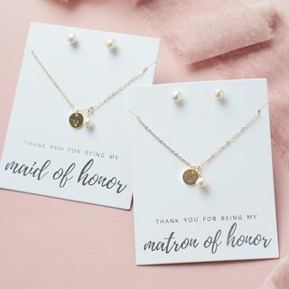 Engraved Initial Jewelry Set