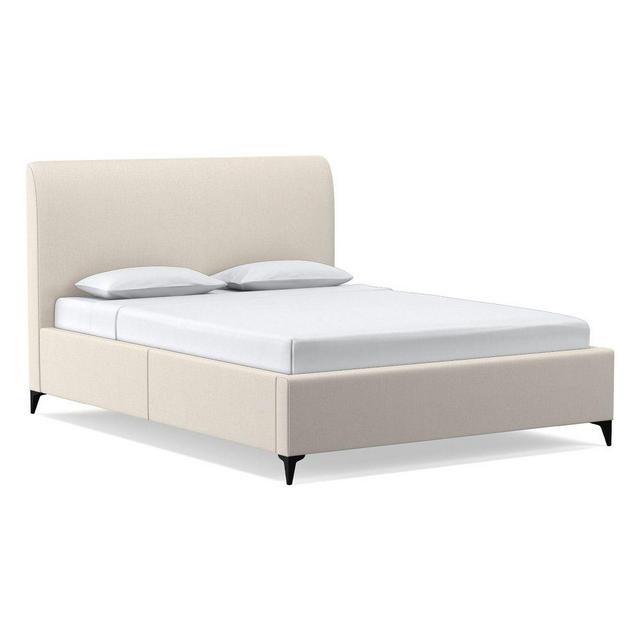 Andes No Tufting, Side Storage Bed, King, YDLW, Alabaster, Dark Pewter