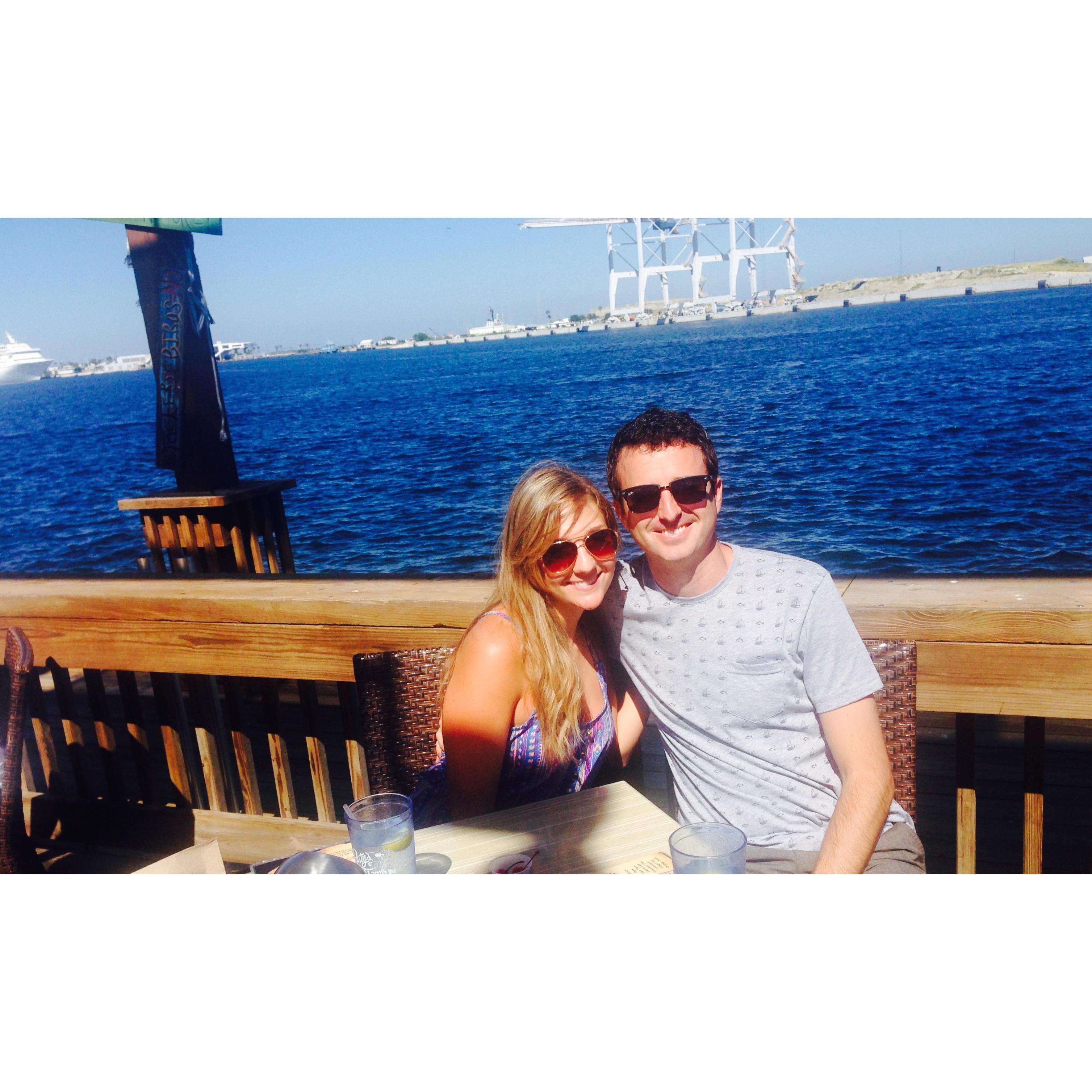 Ryan visiting Grace in Florida.