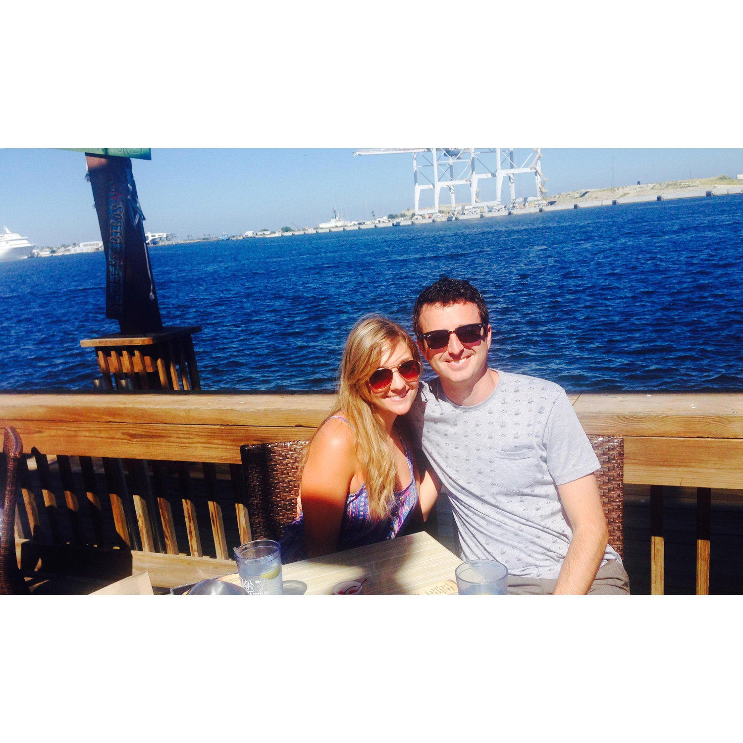 Ryan visiting Grace in Florida.