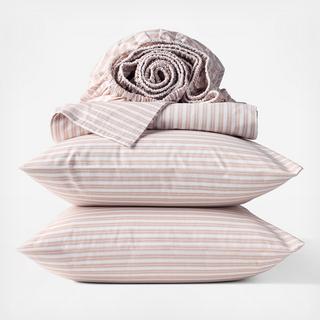 Organic Crinkled Percale 4-Piece Sheet Set