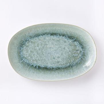 Reactive Glaze 14" Medium Platter - Dusty Mint