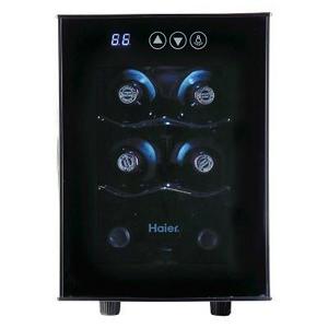 Haier 6 bottle Ultra Quiet Wine cellar, Black, Electronic Controls, HVTEC06ABS