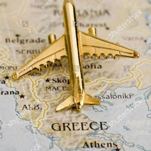 Plane from Athens to Santorini