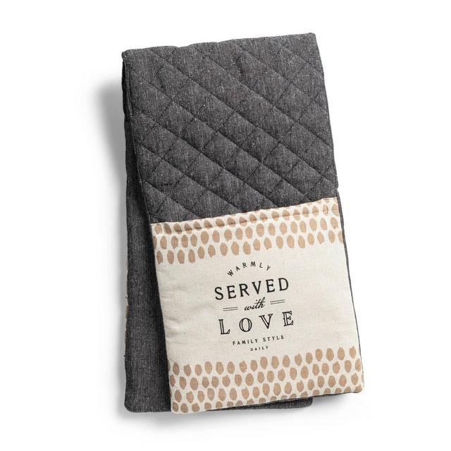 Cotton Served With Love Double Oven Mitt - DEMDACO