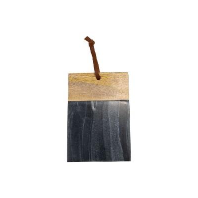 Black Marble Wood Square Cutting Board Small