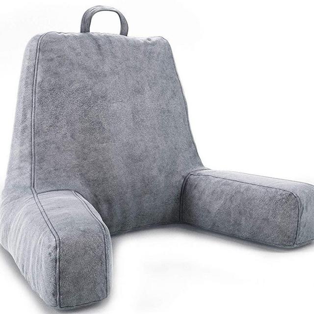 ZIRAKI Large Plush Shredded Foam Reading and TV Relax Pillow - Perfect for Adults, Teens, and Kids - for Bed Rest, Arm, Back, Pregnancy Lumbar & Head Neck Coccyx Lower Back Support Cushion