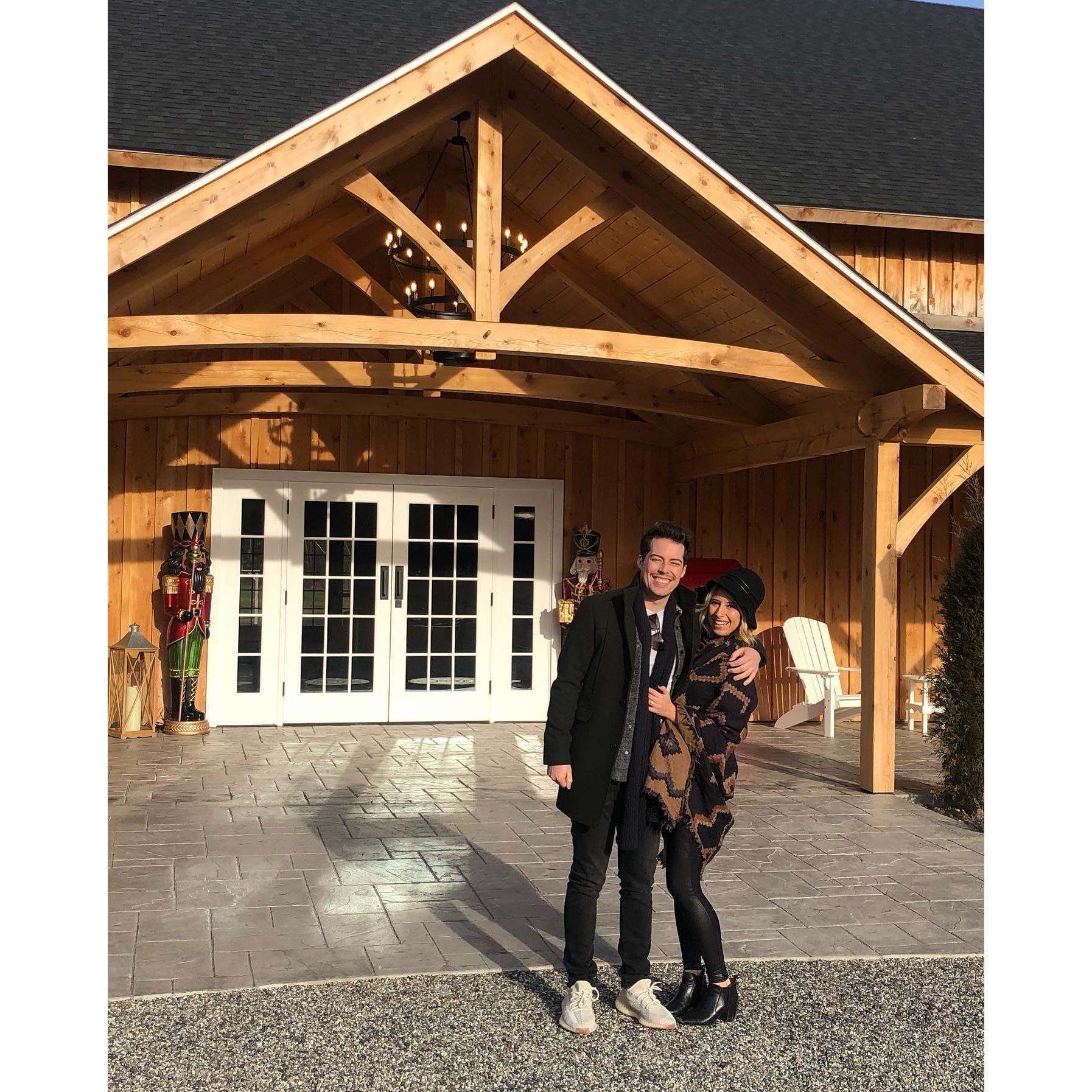 Visiting our wedding venue in Saugerties, New York