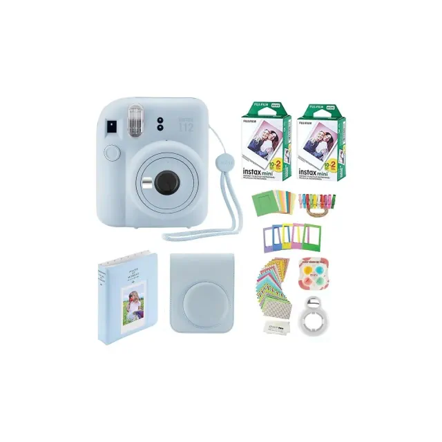 Fujifilm Instax Mini 12 Instant Camera with Case 40 Fujifilm Prints Decoration Stickers Frames Photo Album and More Accessories Blossom Pink
