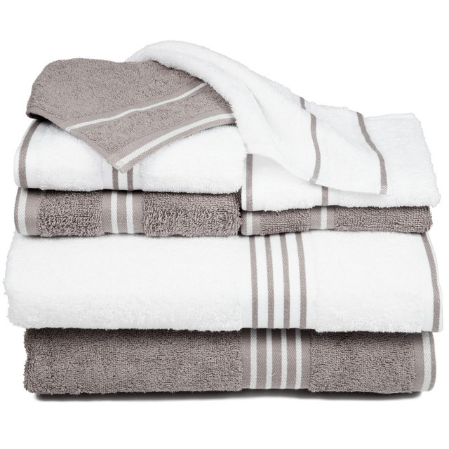 Hastings Home Rio 100% Cotton Towel Set - White, 8 Pieces