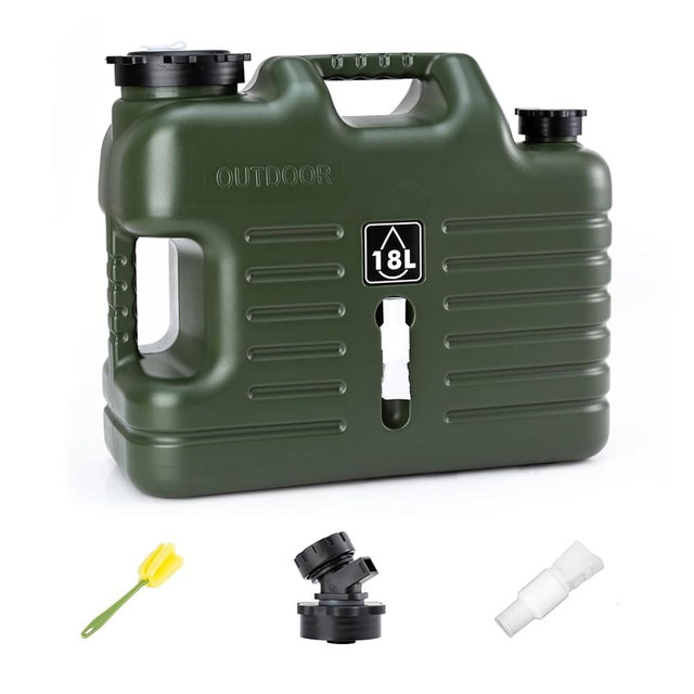 GIGYES Camping Water Jug with Spout, 4.75 Gallon Camping Water Container, Portable BPA Free Water Storage Containers for Outdoor Hiking