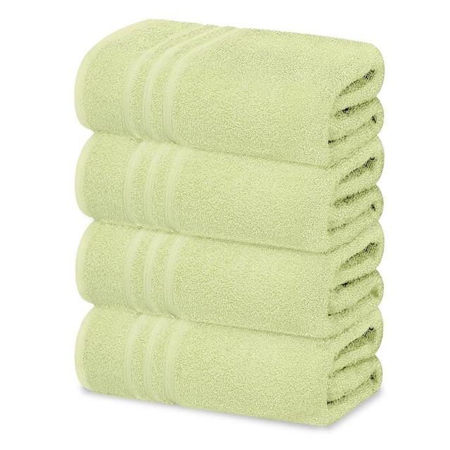 Tens Towels 4 Piece Bath Towels Set, 100% Cotton, 27 inches x 54 inches, Perfect Everyday Shower Towels, Light Weight, Quick Dry Towels for Your Bathroom (Light Green)