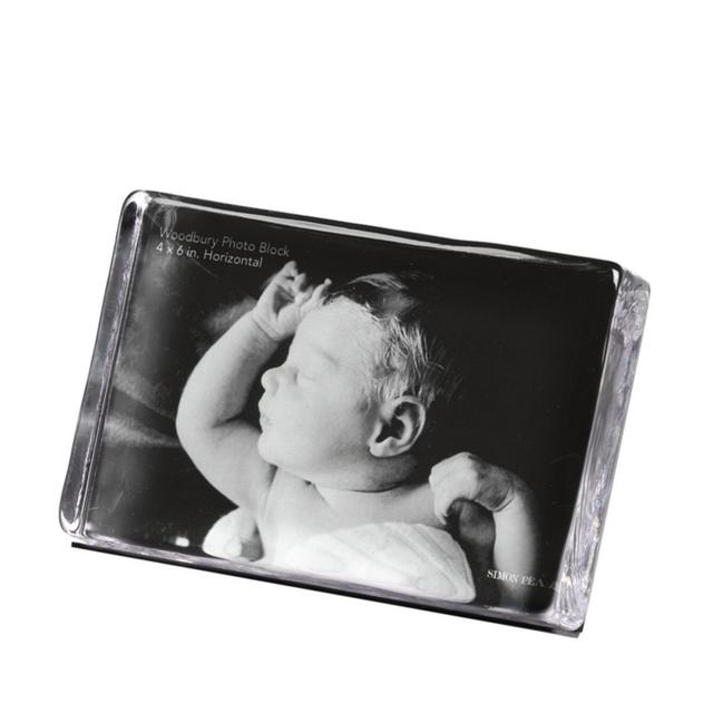 Simon Pearce Woodbury Square Horizontal Photo Block Gift Set, 4" x 6"