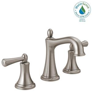 Rila 8 in. Widespread 2-Handle Bathroom Faucet in SpotShield Brushed Nickel