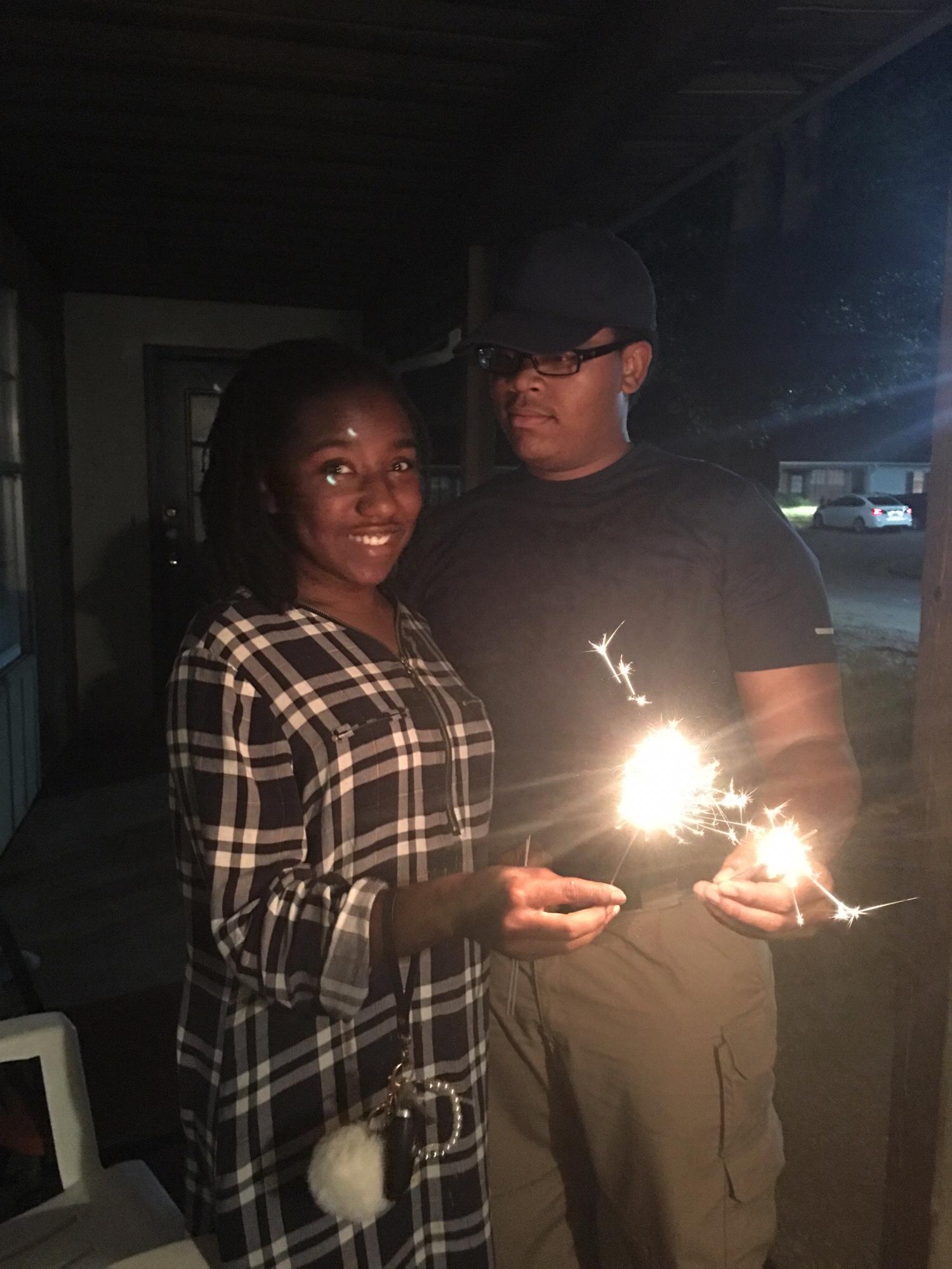 First 4th of July together, after he got off work.
