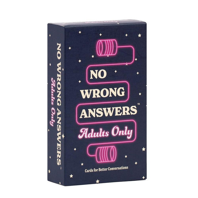 No Wrong Answers Adults Only - Hilarious Card Game, Conversation Starter - Fun Activity for Friends, Game or Date Night, Travel, Couples - Great Gift for Parties, Birthdays, Anniversaries