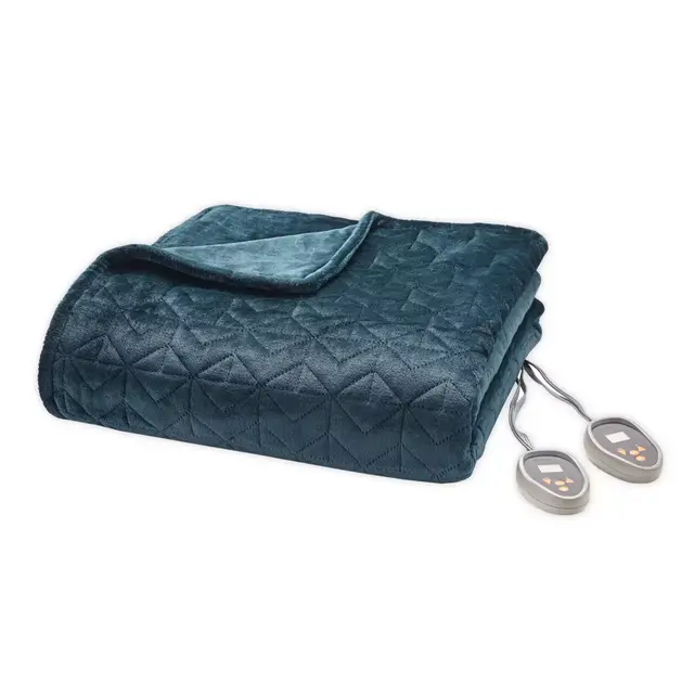 Beautyrest® Pinsonic Microlight King Heated Quilt in Teal