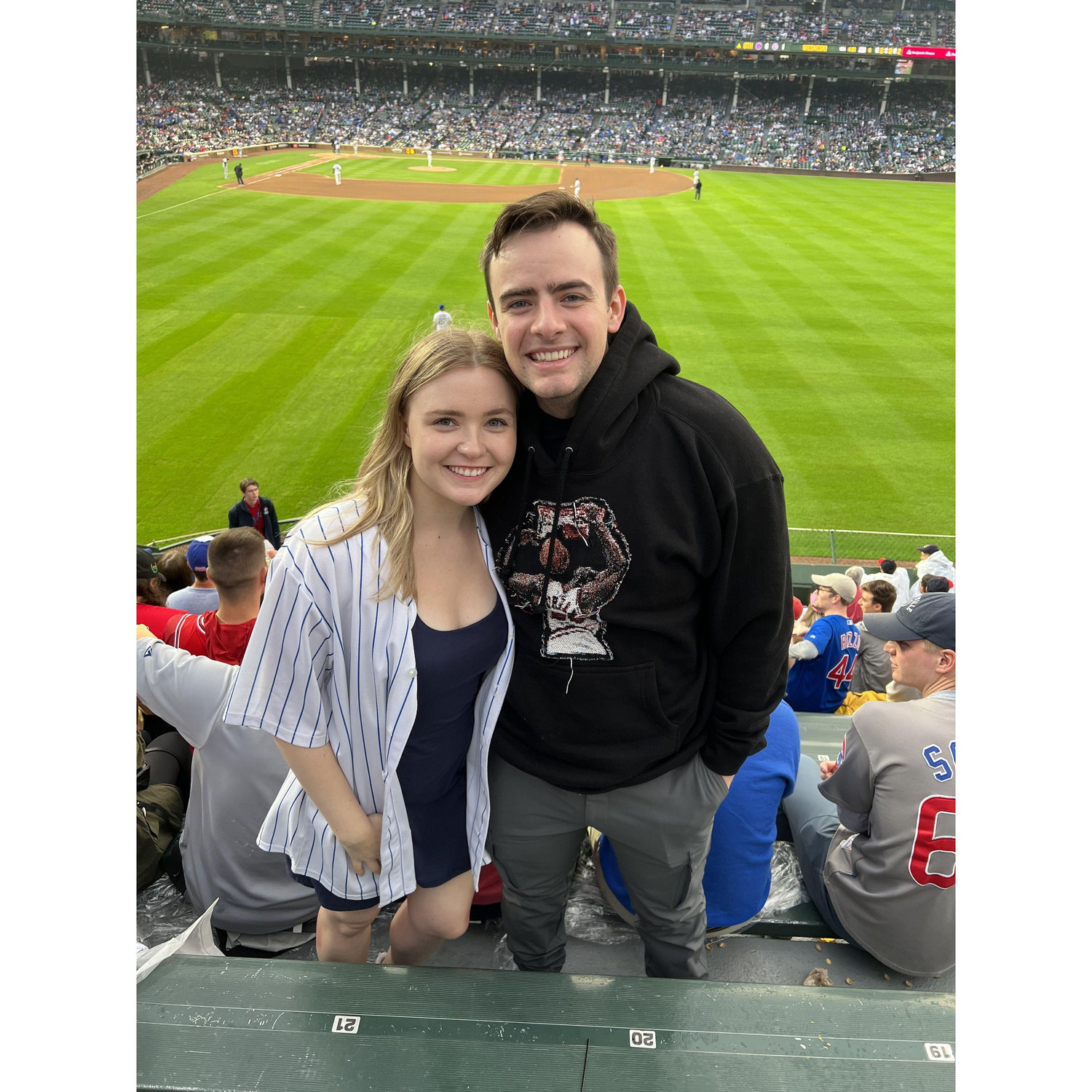 The best place to eat a Chicago dog is at Wrigley Field -even though Sean is a sox fan.