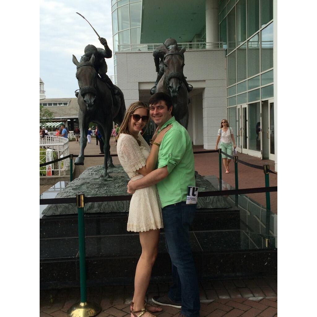 August 9, 2015 - At Arlington Racetrack, Officially boyfriend/girlfriend.
