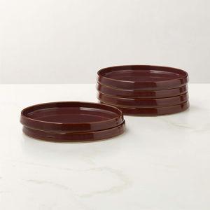 CB2 Prado Oxblood Salad Plates