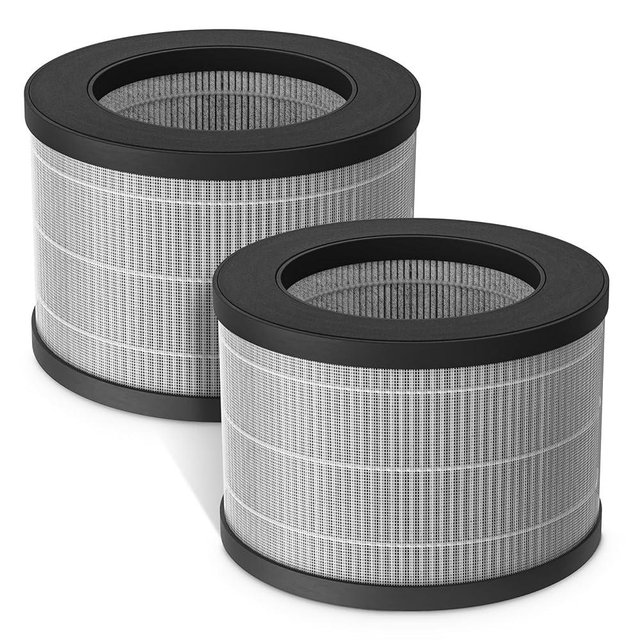 Fil-fresh 2-Pack MK01 & MK06 Replacement Filter, Compatible with AROEVE MK01 & MK06, ToLife TZ-K1, Kloudi DH-JH01 Air Purifier, 4-in-1 H13 True HEPA & Activated Carbon, Smoke Removal Version