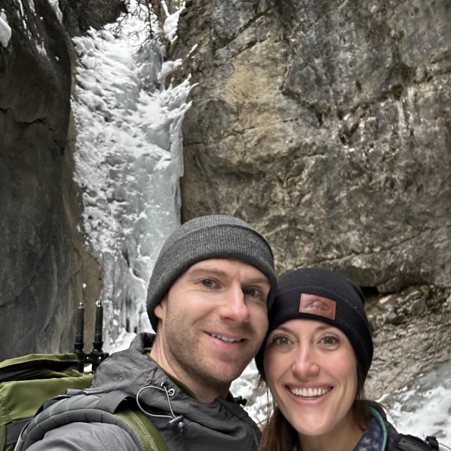 Winter Hike to Green Monster ice waterfall!