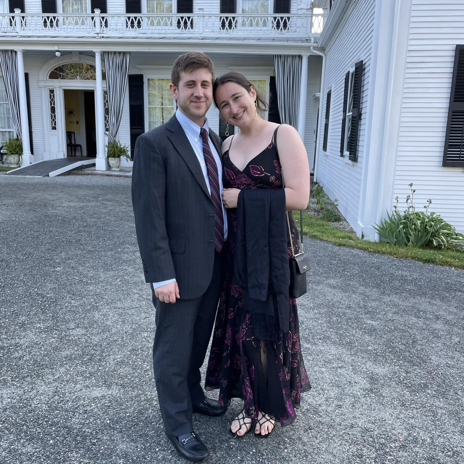 Hillary and Jay at Ethan and Victoria's wedding in Newport, RI, June 2023