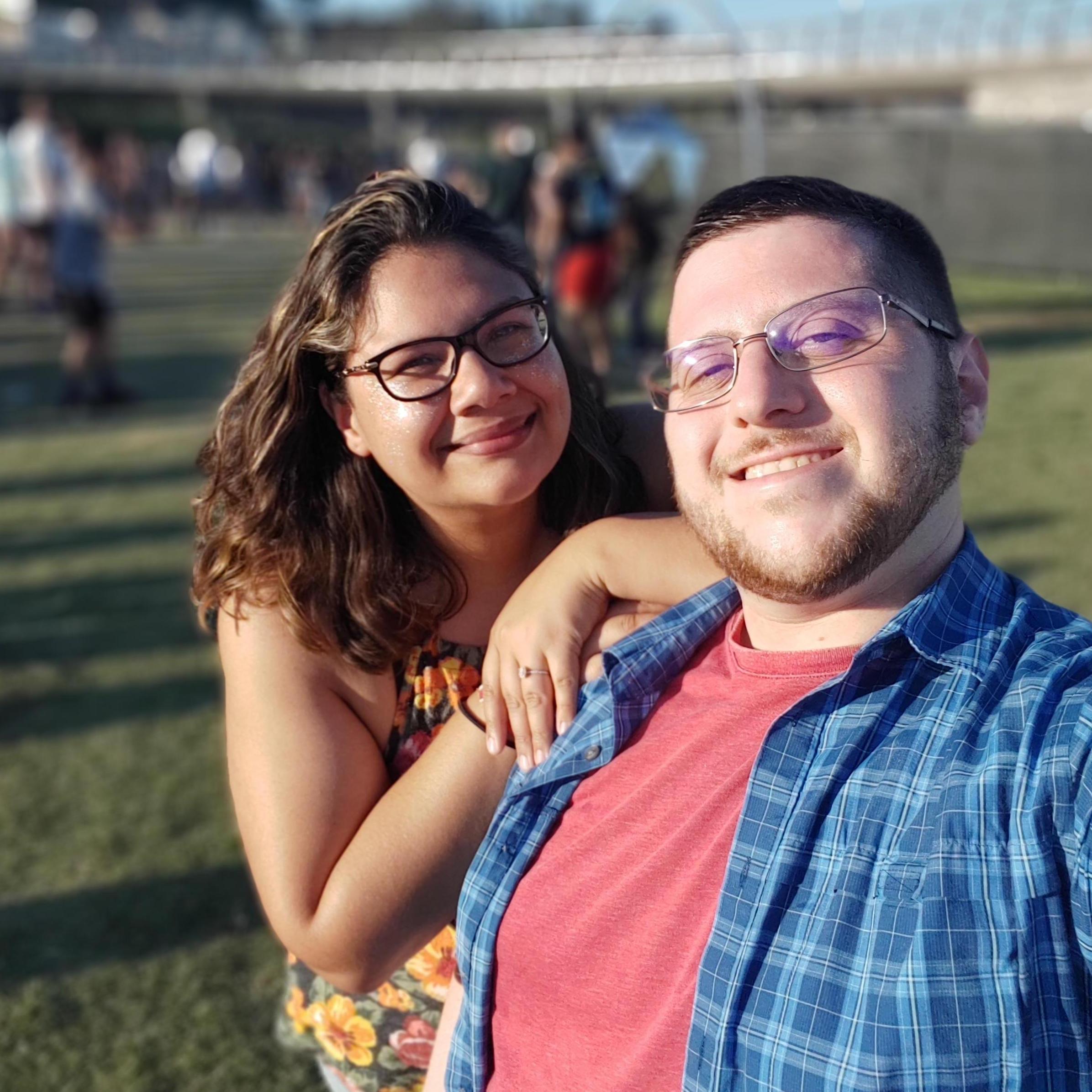 A good ol' Portrait Mode photo before the Odesza concert, the day we got engaged.