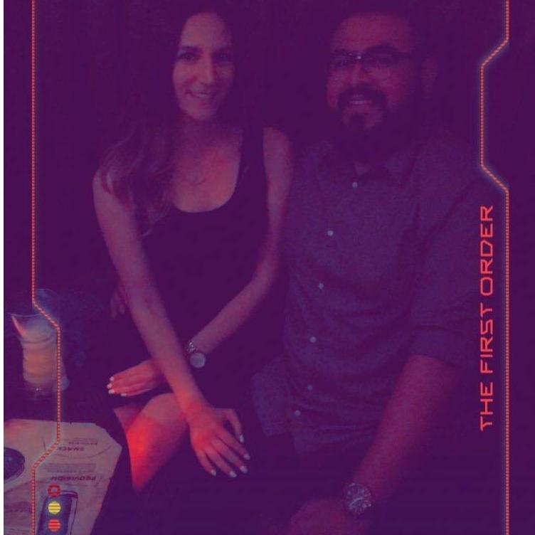 We officially became a couple in front of the Millenium Falcon at Disneyland and celebrated at Oga's Cantina