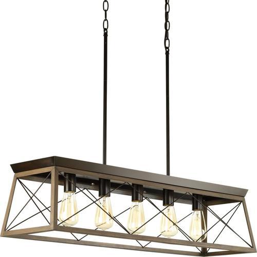 Progress Lighting Briarwood 5-Light Antique Bronze Coastal Chandelier at Lowes.com