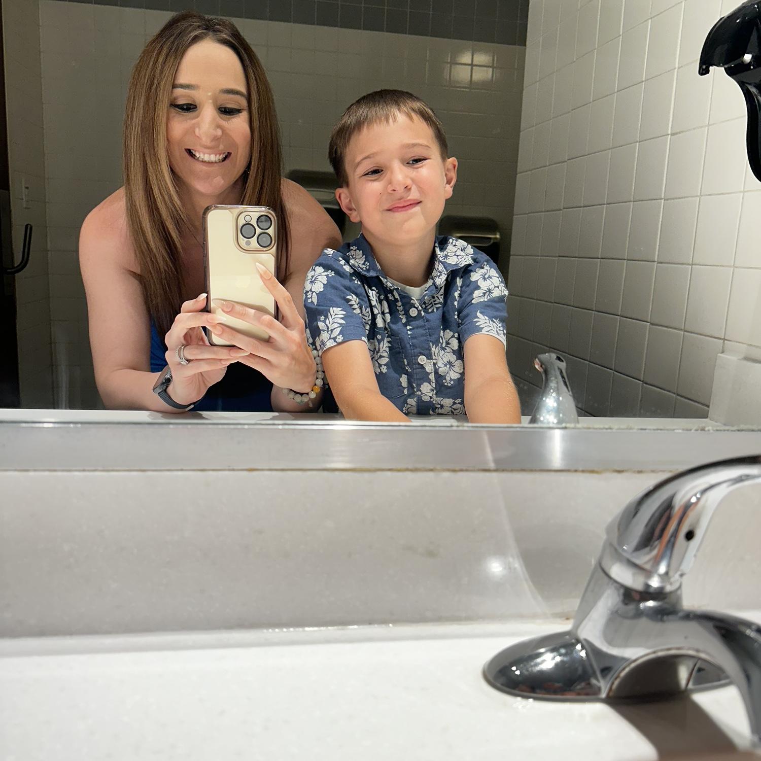 Mirror Selfies when we wash our hands