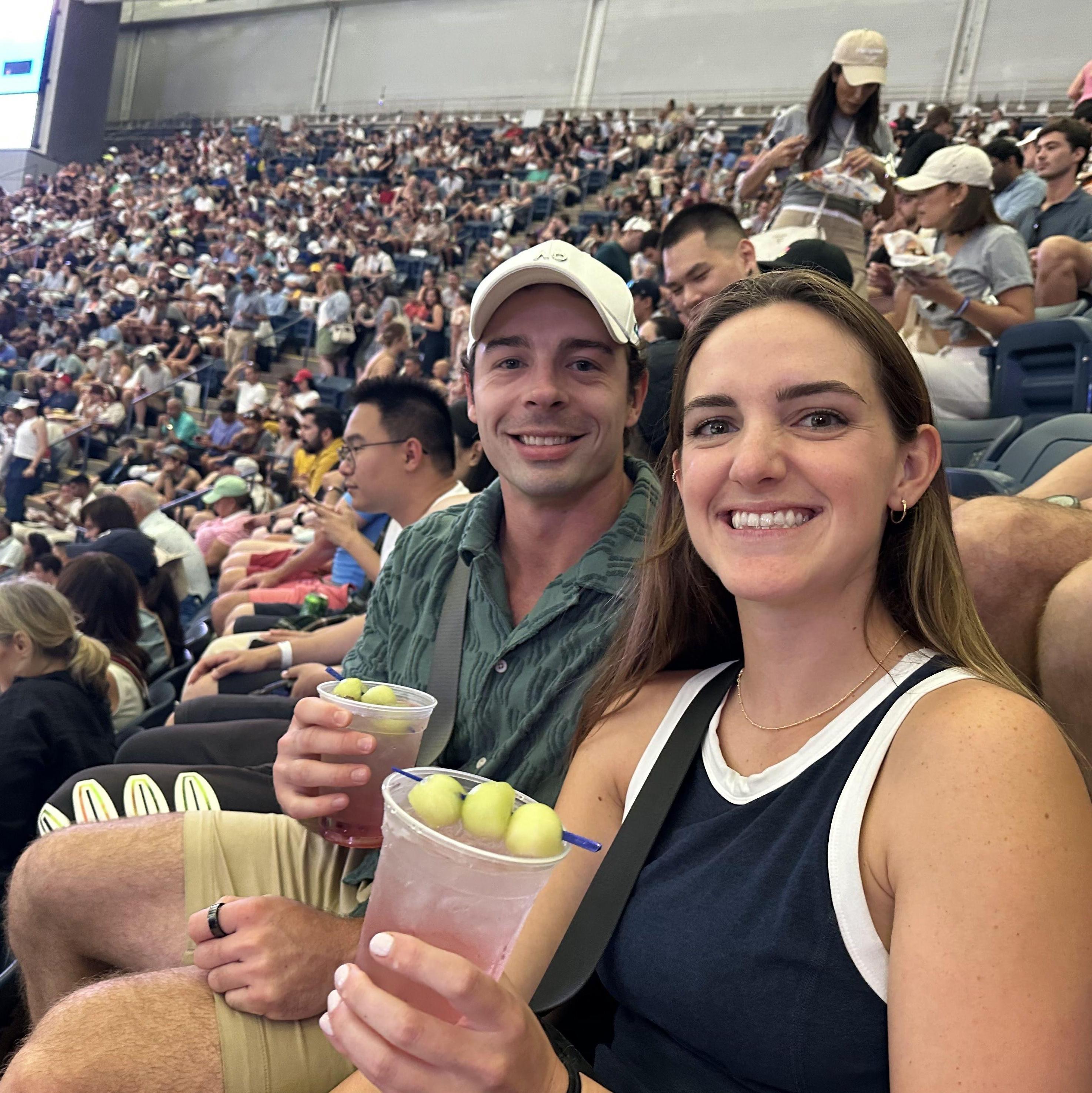 September 8th, 2023: Saw Djokovic win a semifinal at the US Opens and finally got to try the famous honeydeuce.