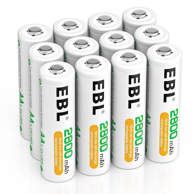 EBL Rechargeable AA Batteries 2800mAh 1.2V Ni-MH AA Rechargeable Batteries 12 Pack