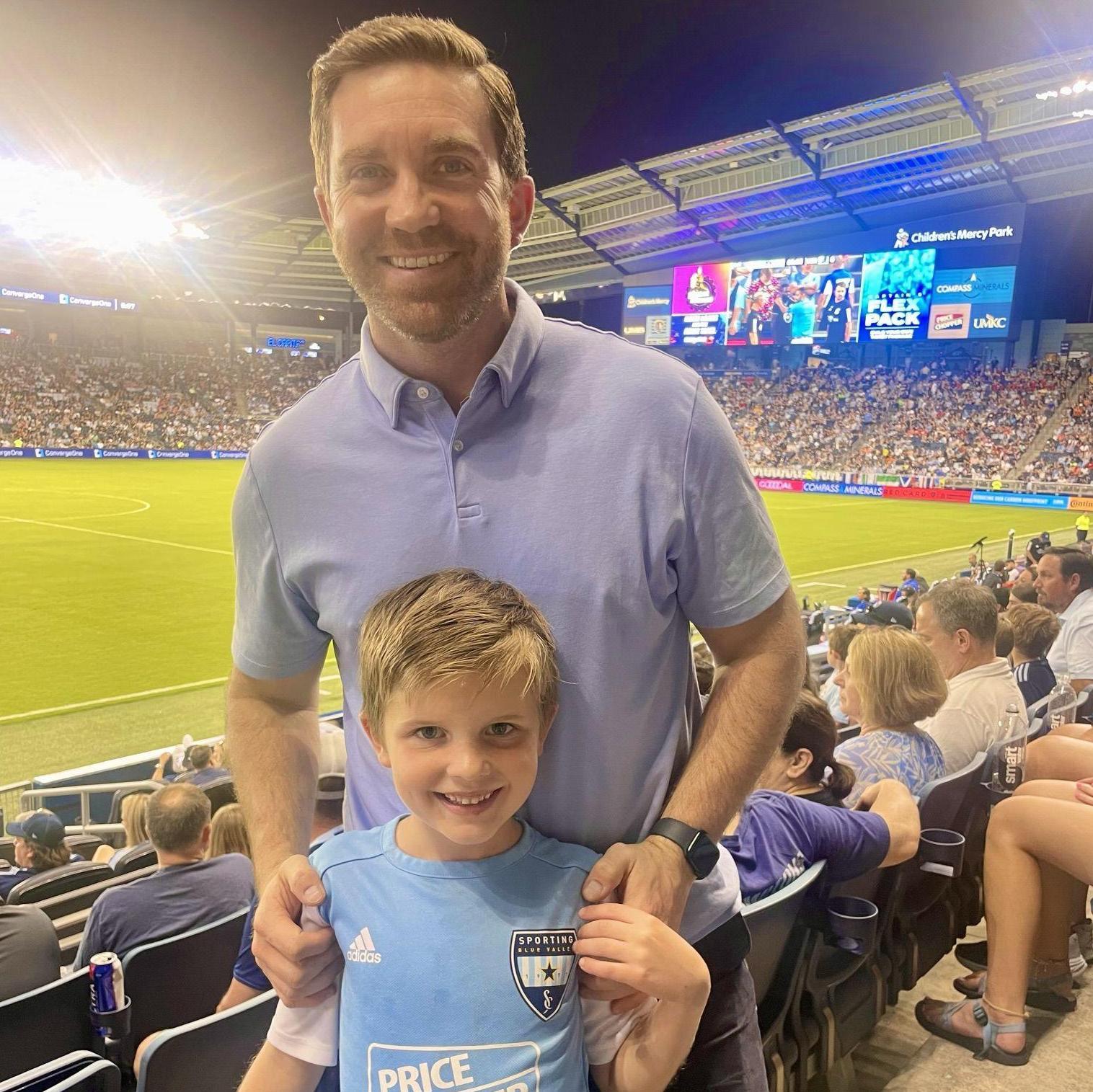 Hugo's first Sporting KC game.