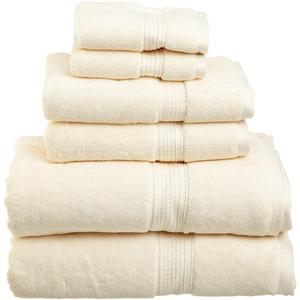 Superior 900 GSM Luxury Bathroom 6-Piece Towel Set, Made of 100% Premium Long-Staple Combed Cotton, 2 Hotel & Spa Quality Washcloths, 2 Hand Towels, and 2 Bath Towels - Cream