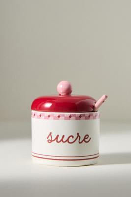 Café Violette Handpainted Stoneware Sugar Bowl