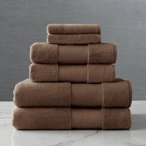 Frontgate Resort Collection; Bath Towels, COFFEE, Set of Six