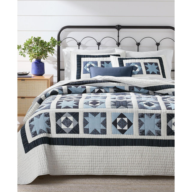 Charter Club Midnight Star Artisan 3-Pc. Quilt Set, Full/Queen, Macy's Exclusive