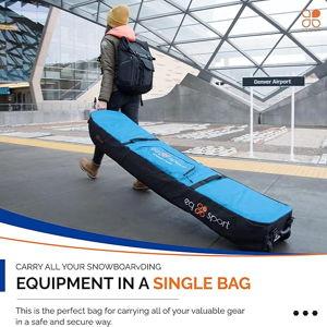 EQ SPORT Rolling Snowboard Bag 168cm, Blue