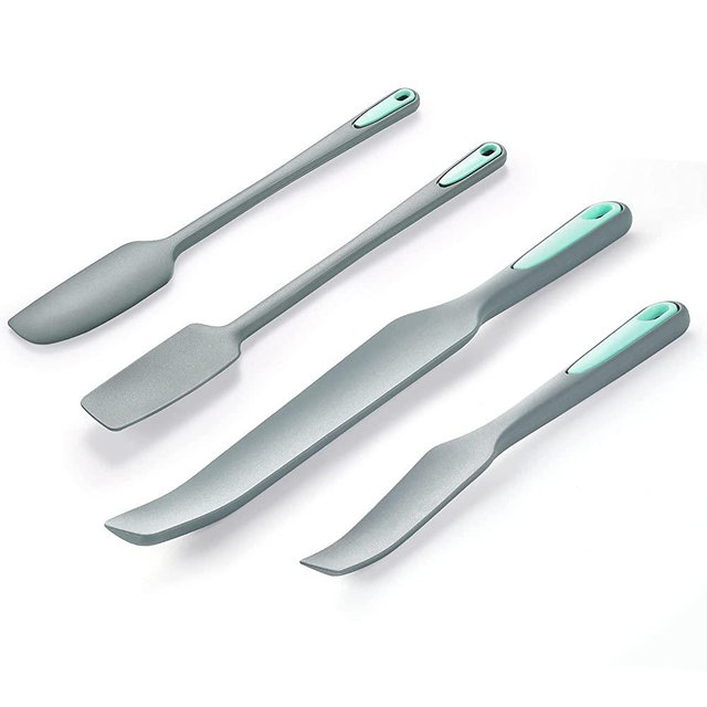 To encounter Silicone Spatula Set, Rubber Blender Spatula, Jar Spatula for Baking Mixing and Stirring, Nonstick, Heat Resistant and Dishwasher Safe, Set of 4
