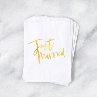 Bold Brush Just Married Party Bag, Set of 50
