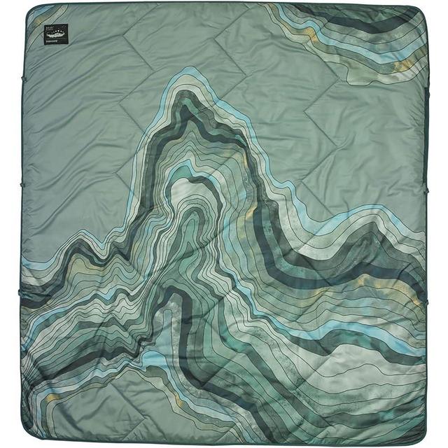 Therm-a-Rest Argo Insulated Camping and Backpacking Blanket, Sage Topo Wave Print