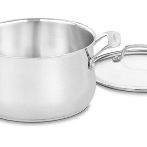 Cuisinart 445-22 Contour Stainless 5-Quart Dutch Oven with Glass Cover
