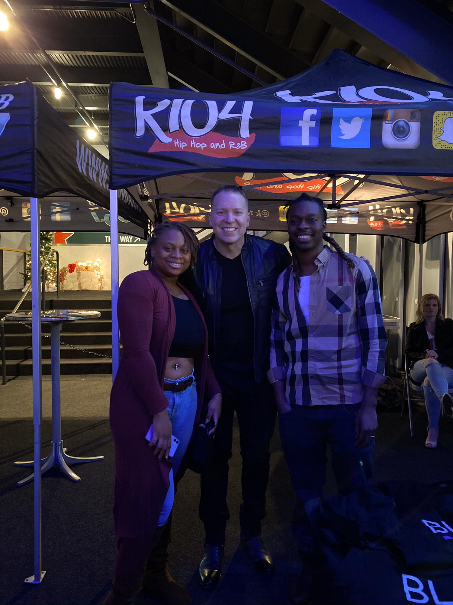 Kyla and Jordan on Kyla’s birthday meeting Gary Owen
