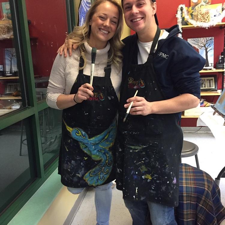 Our first time trying out painting with a twist (and I sure was twisted 😜) 🍷