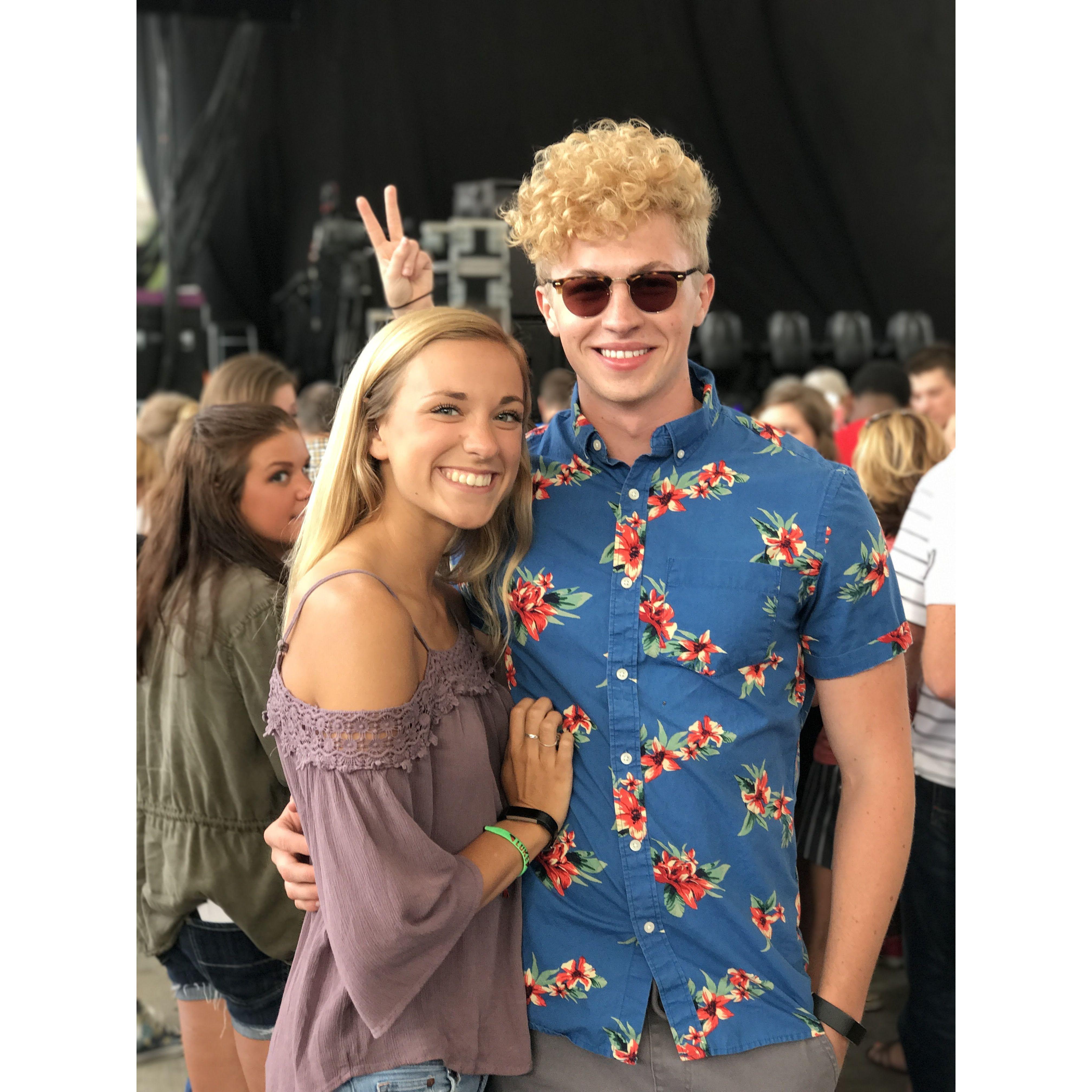 June 28, 2017 - Our first photo together at a Train concert
