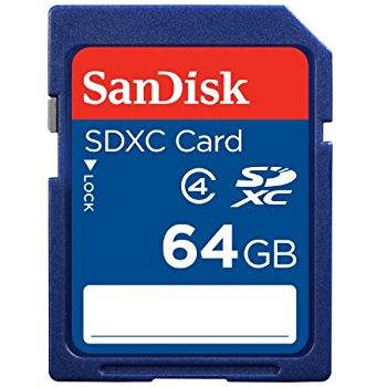 SanDisk 64GB Class 4 SDXC Flash Memory Card, Frustration-Free Packaging- SDSDB-064G-AFFP (Label May Change)