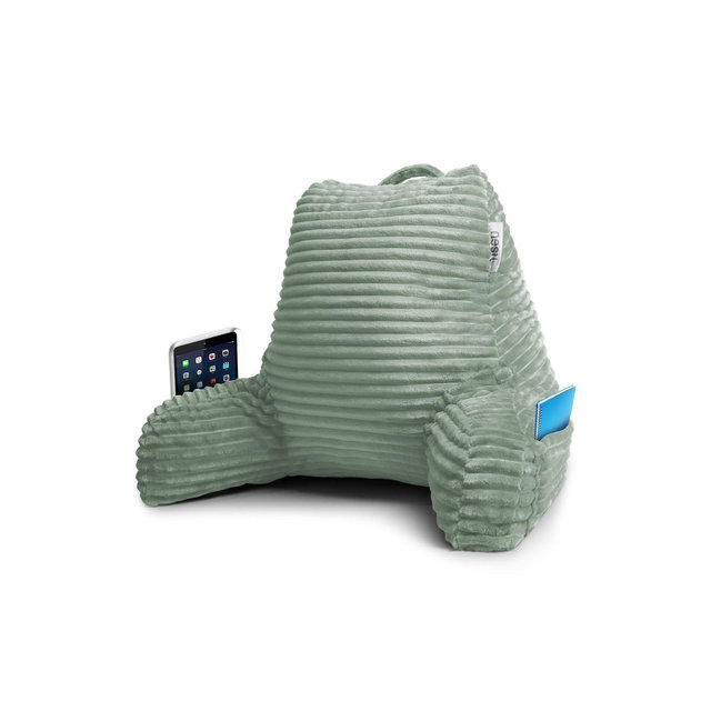 Nestl Reading Pillow for Bed, Standard Bed Pillows for Sitting Up in Bed, Sage Green Bed Rest Pillow