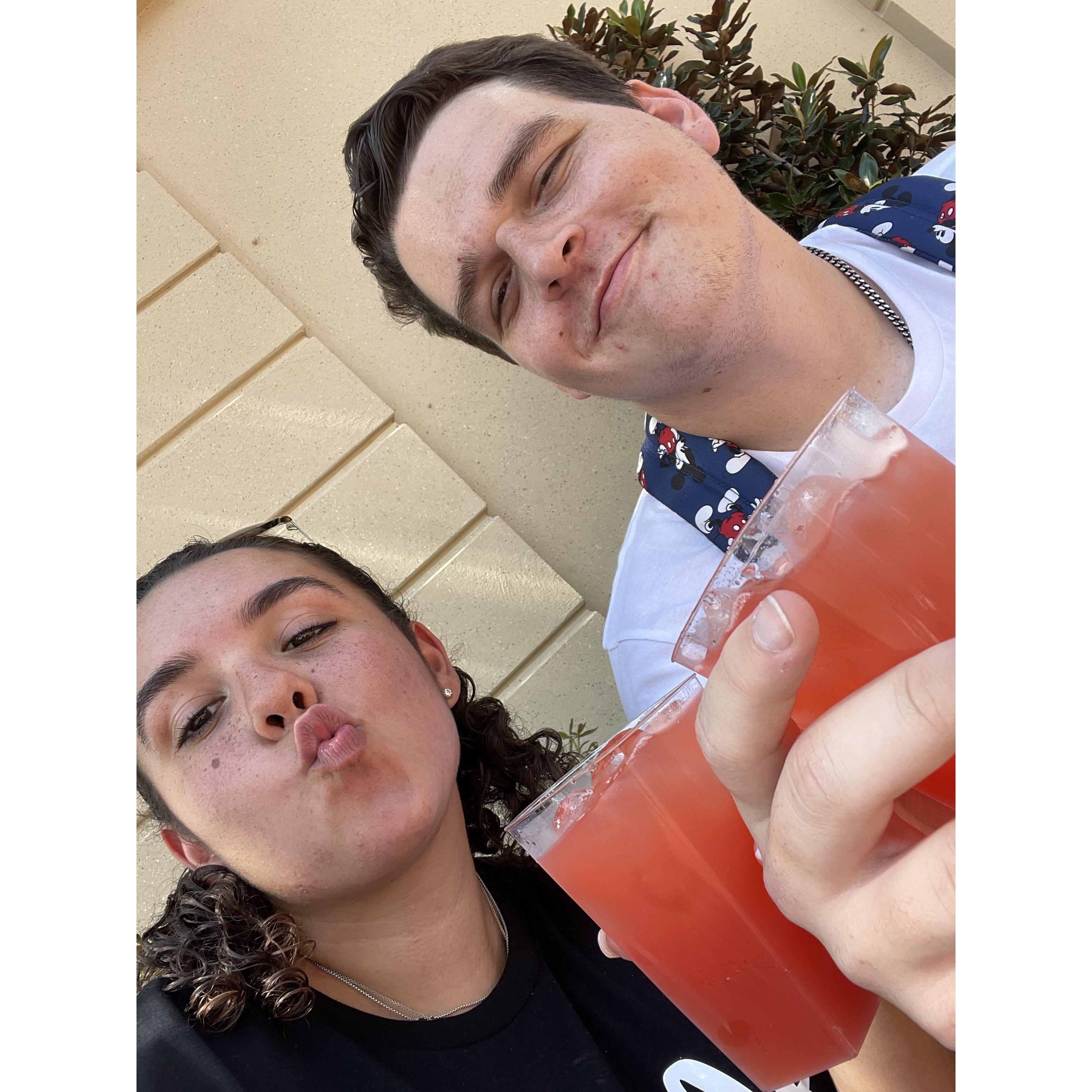 This was our first drink around the world.