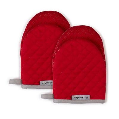 KitchenAid Asteroid Mini Oven Mitt - 2 Pack - Gray, 5.5 x 8 in